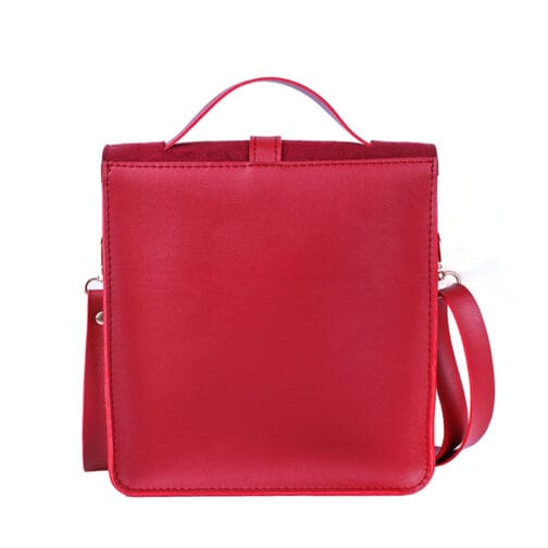 Maroon Velvet Crossbody Bag - Image 3