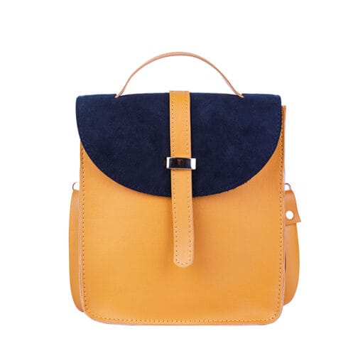 Mustard Velvet Crossbody Bag