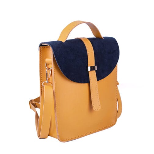 Mustard Velvet Crossbody Bag - Image 2