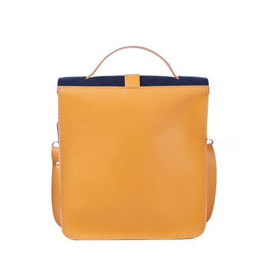 Mustard Velvet Crossbody Bag - Image 3