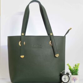 Green Iconic Shoulder Tote Bag