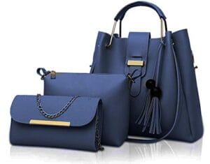 Blue Luxury 3-Piece Shoulder Bag
