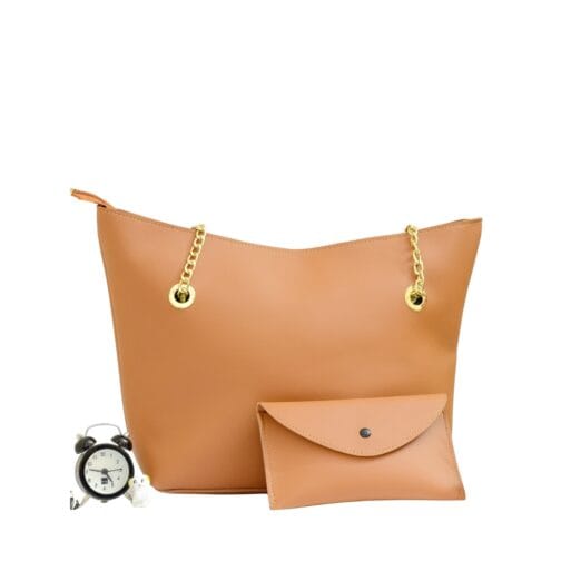 Russet Brown Elegant Tote Bag (2Pcs)